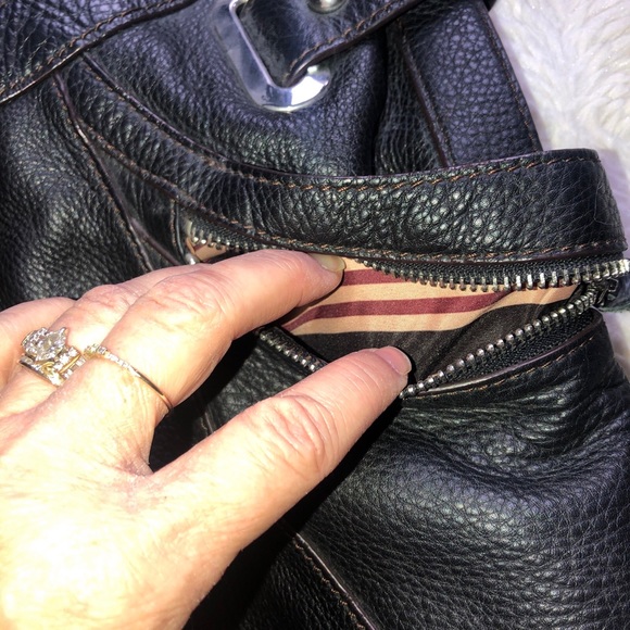 Etienne Aigner black Leather handbag hobo bag style Vintage 1990s Girl-Boss Chic - Picture 5 of 16